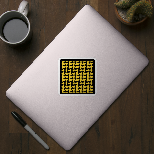 Houndstooth/Dogtooth pattern black and yellow by TintedRed